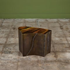Freeform Brass Clad Side Table - IV
