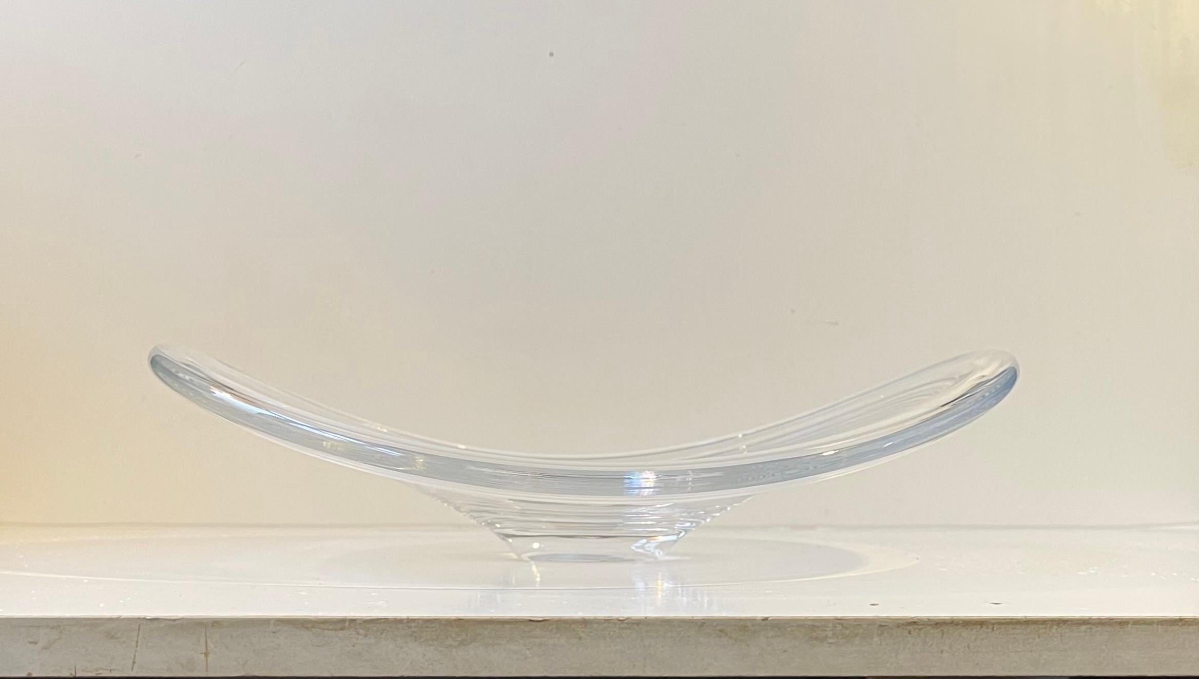 Metà XX secolo Ciotola in vetro a forma di centrotavola di Per Lütken per Holmegaard, anni '60 in vendita