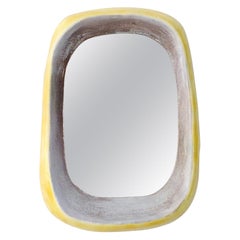 Freeform Ceramic Mirror, circa 1950, France