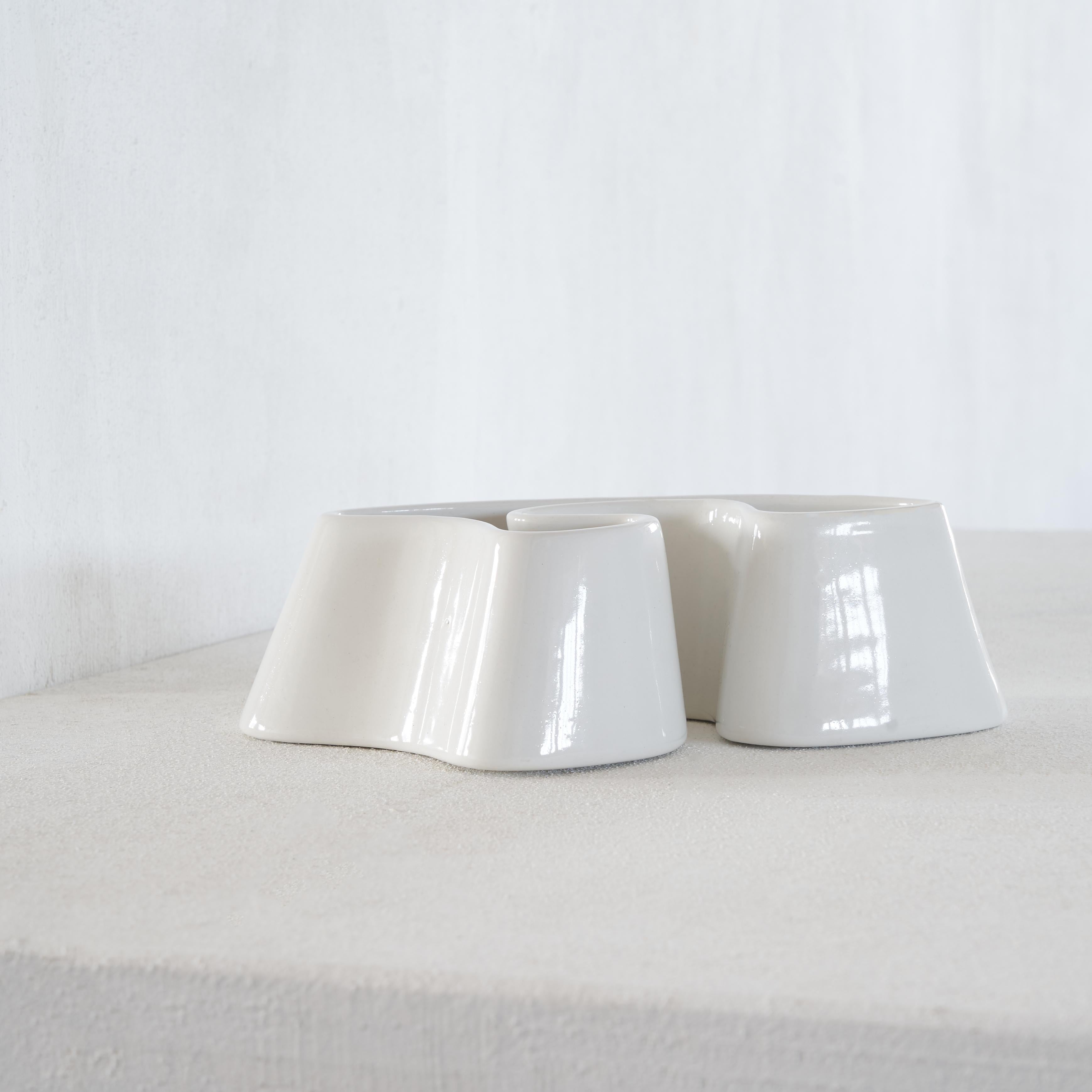 Mid-Century Modern Angelo Mangiarotti Freeform Ceramic 'Tremiti Formalibera' for Danese Milano For Sale