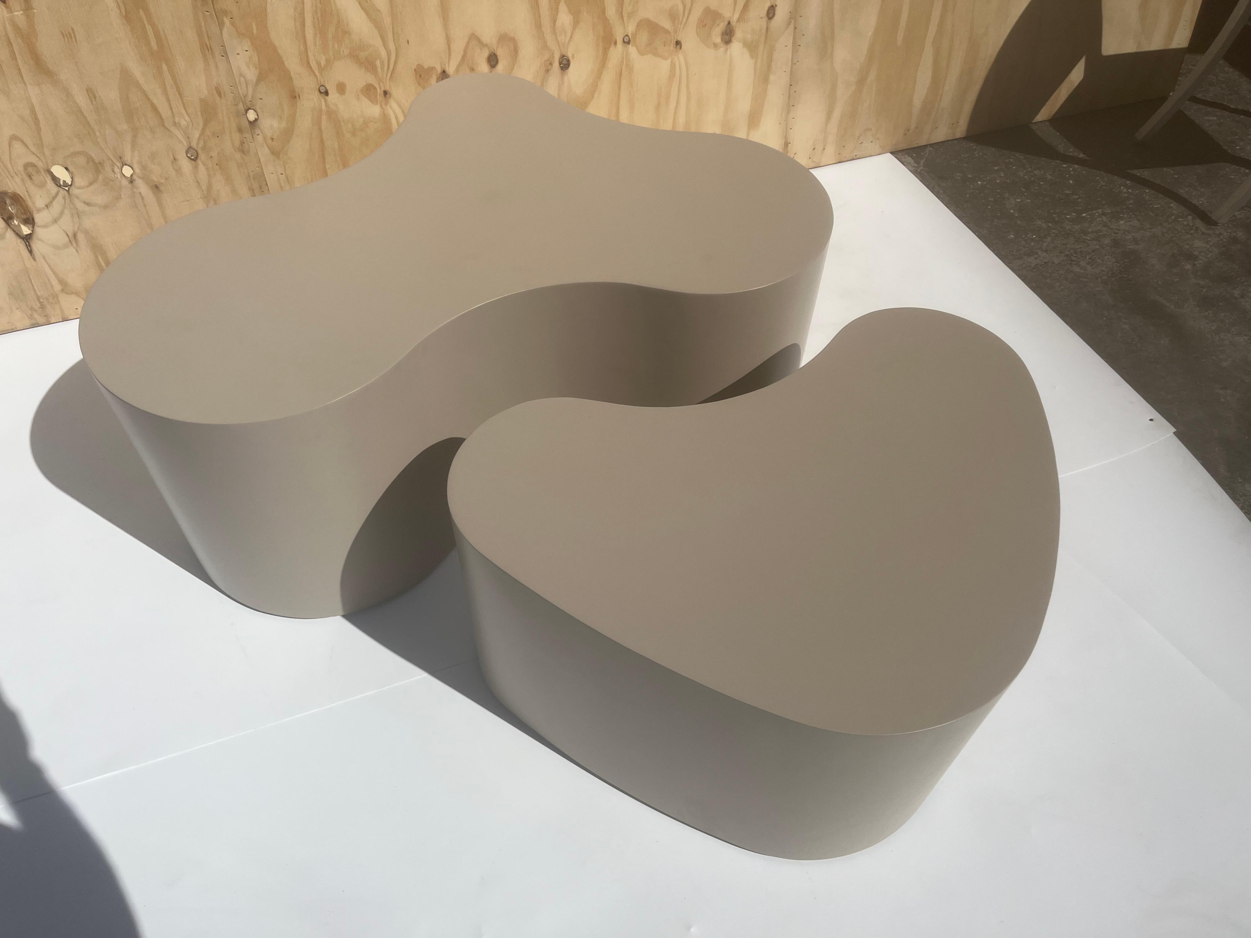 Tavolino Freeform, Wood, Taupe in vendita 6