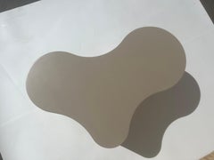 Freeform Coffee Table, Wood, Taupe