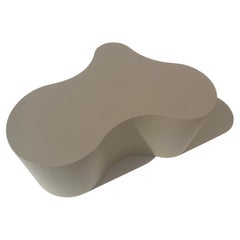 Freeform Coffee Table, Wood, Taupe