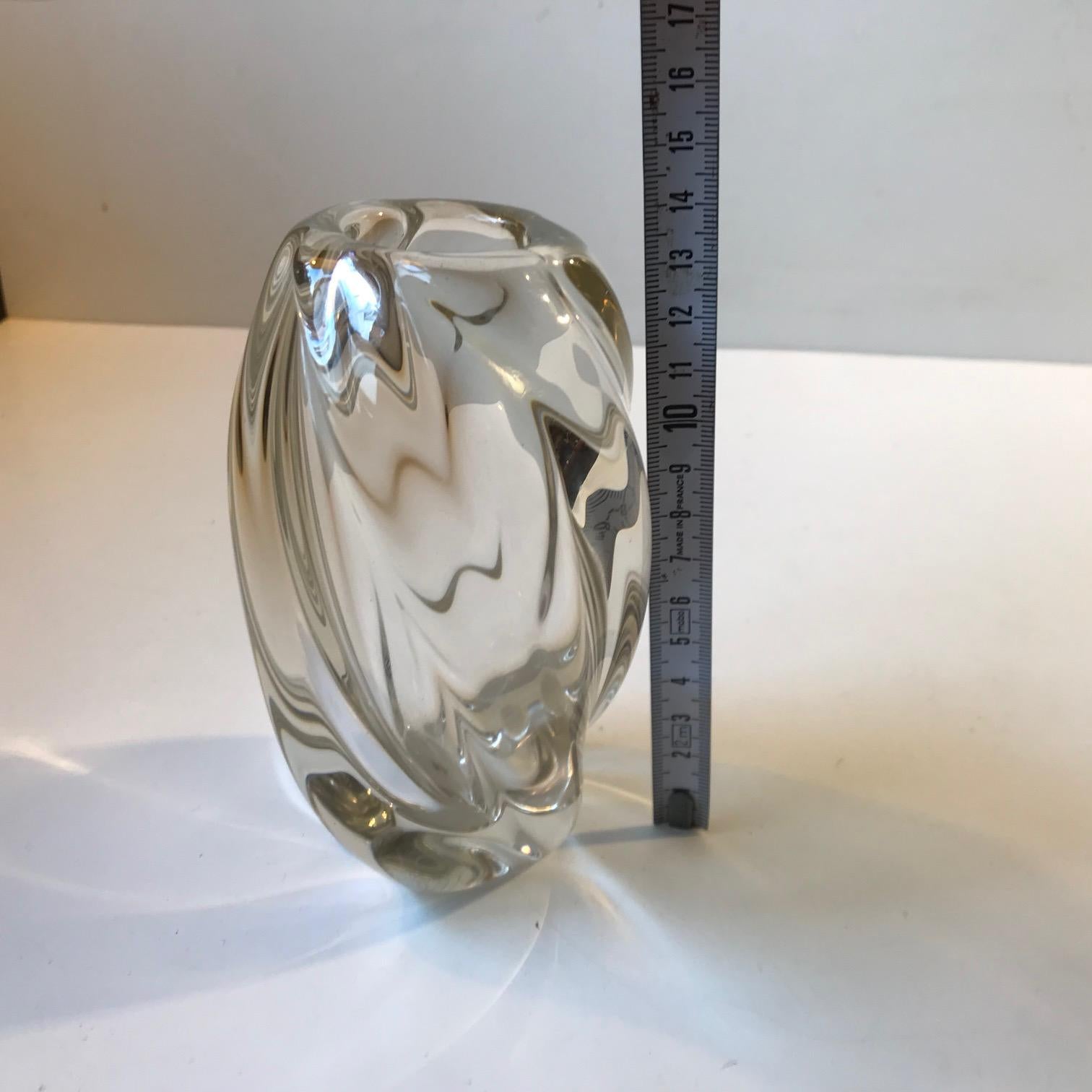 Mid-Century Modern Freeform Crystal Vase from Val Saint Lambert, 1950s