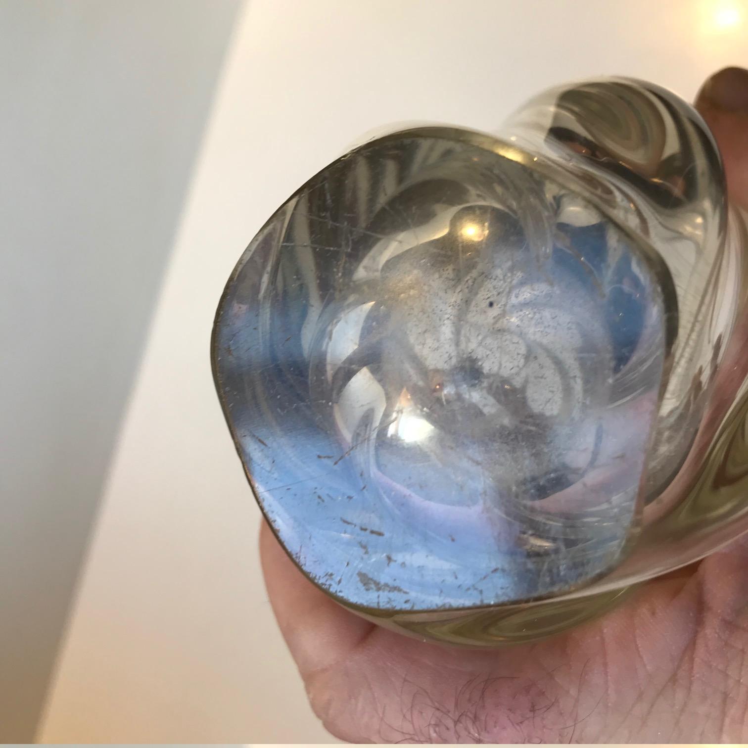 Belgian Freeform Crystal Vase from Val Saint Lambert, 1950s