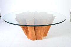 Freeform Cypress Tree Trunk Cocktail Table