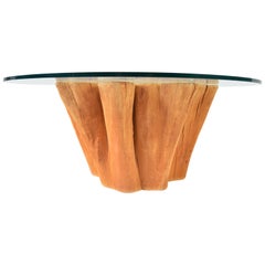 Freeform Cypress Tree Trunk Cocktail Table