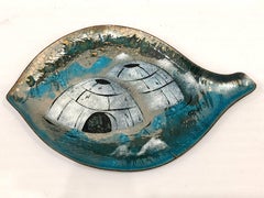 Free-Form Enamel on Copper Decorative Plate by Sascha Brastoff