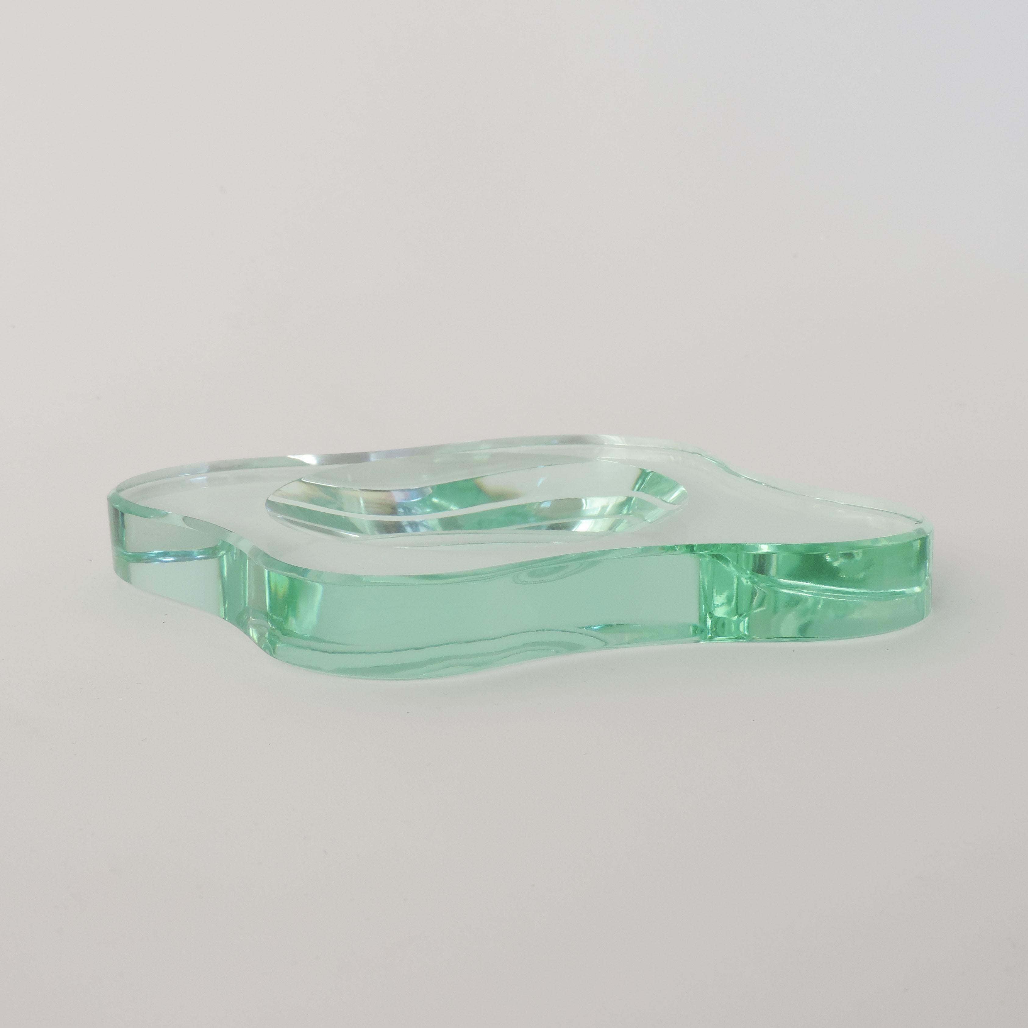 Mid-Century Modern Freeform Fontana Arte 1950s Glass Ashtray For Sale