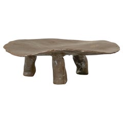 Freeform Footed Studio Pottery Platter 1970s