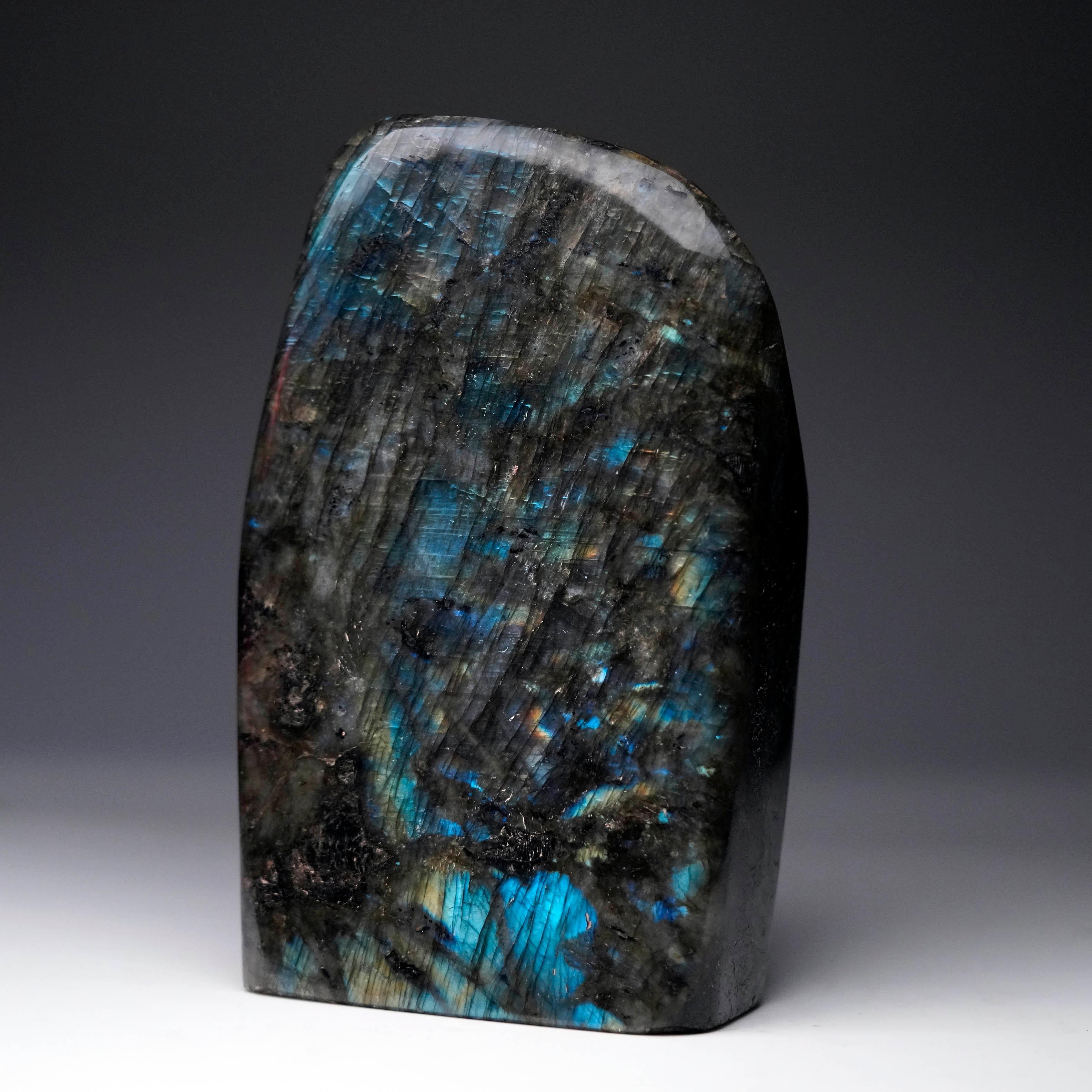 Contemporary Freeform Labradorite From Madagascar – 6.82 Lb. For Sale