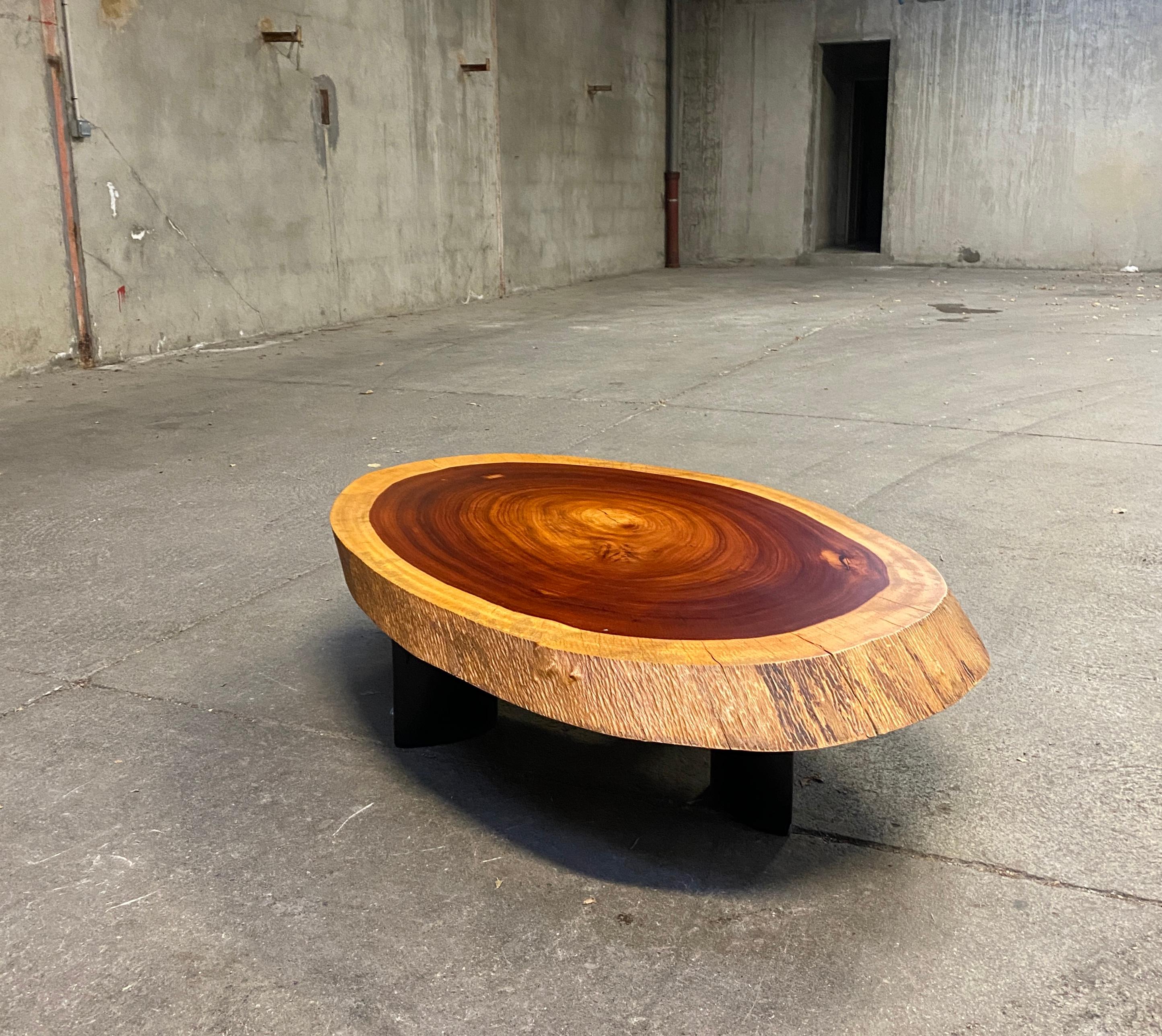 Mid-20th Century 1950 Freeform Mahogany Coffee Table Cocktail Table Side Table For Sale