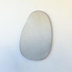 Freeform Organic Shape Mirror with Bronze Patina Frame - H
