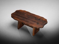 Freeform Rustic Table with Textured Grain