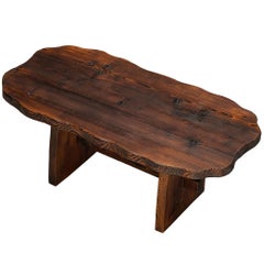 Freeform Rustic Table with Textured Grain
