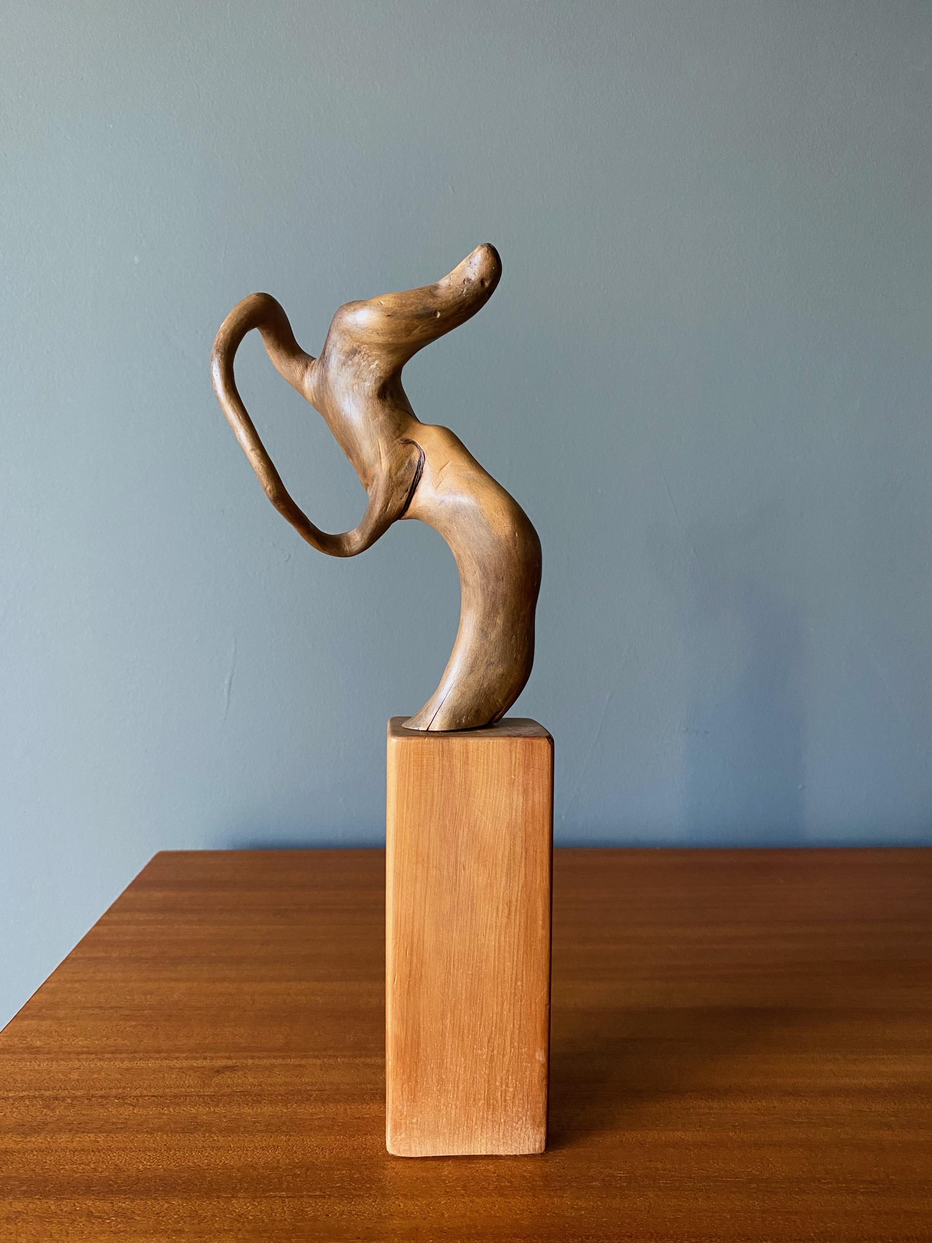 Mid-Century Modern Sculpture Freeform sur Stand, vers 1975 en vente