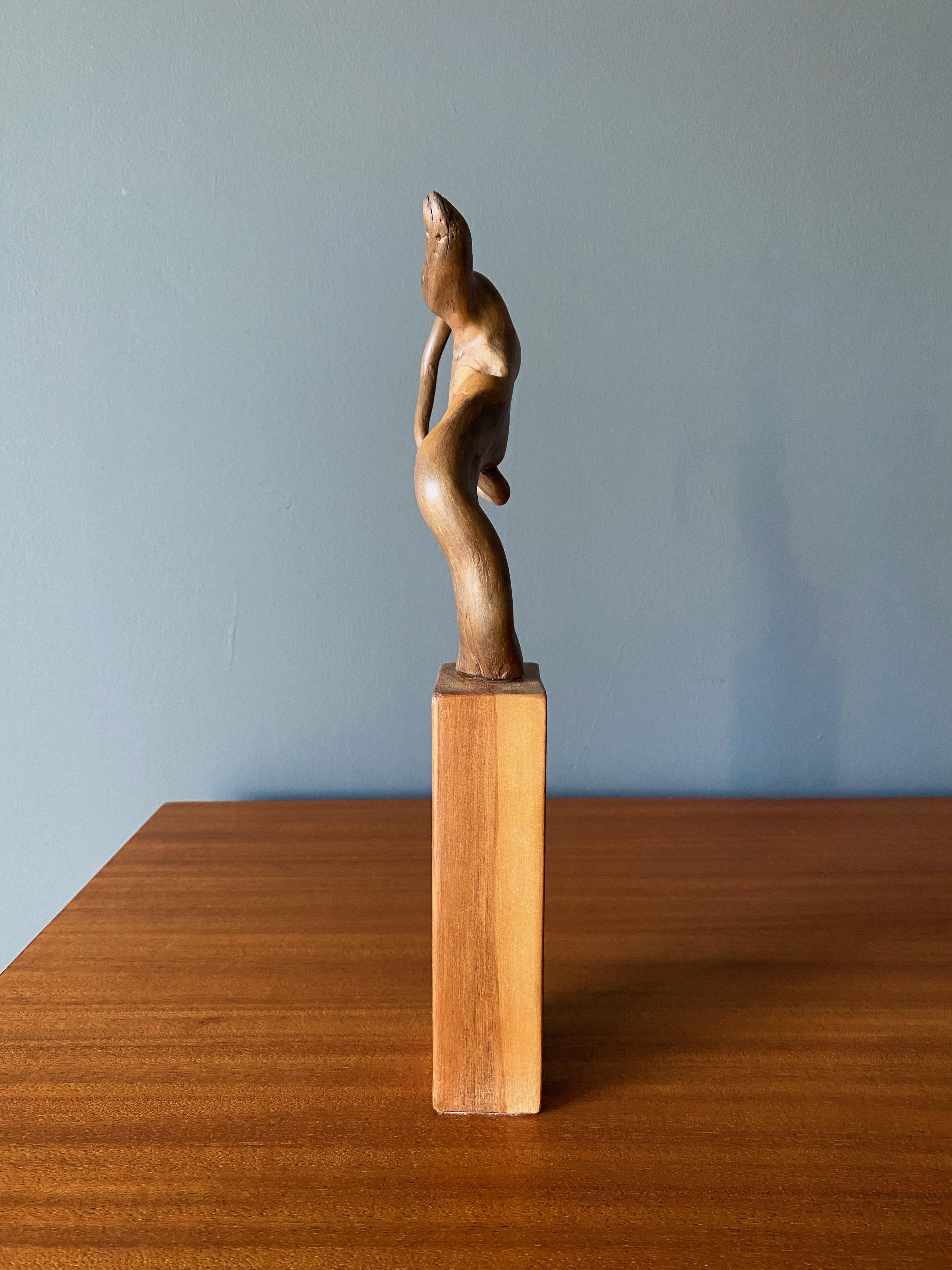 Mid-Century Modern Freeform Sculpture on Stand, circa 1975 For Sale