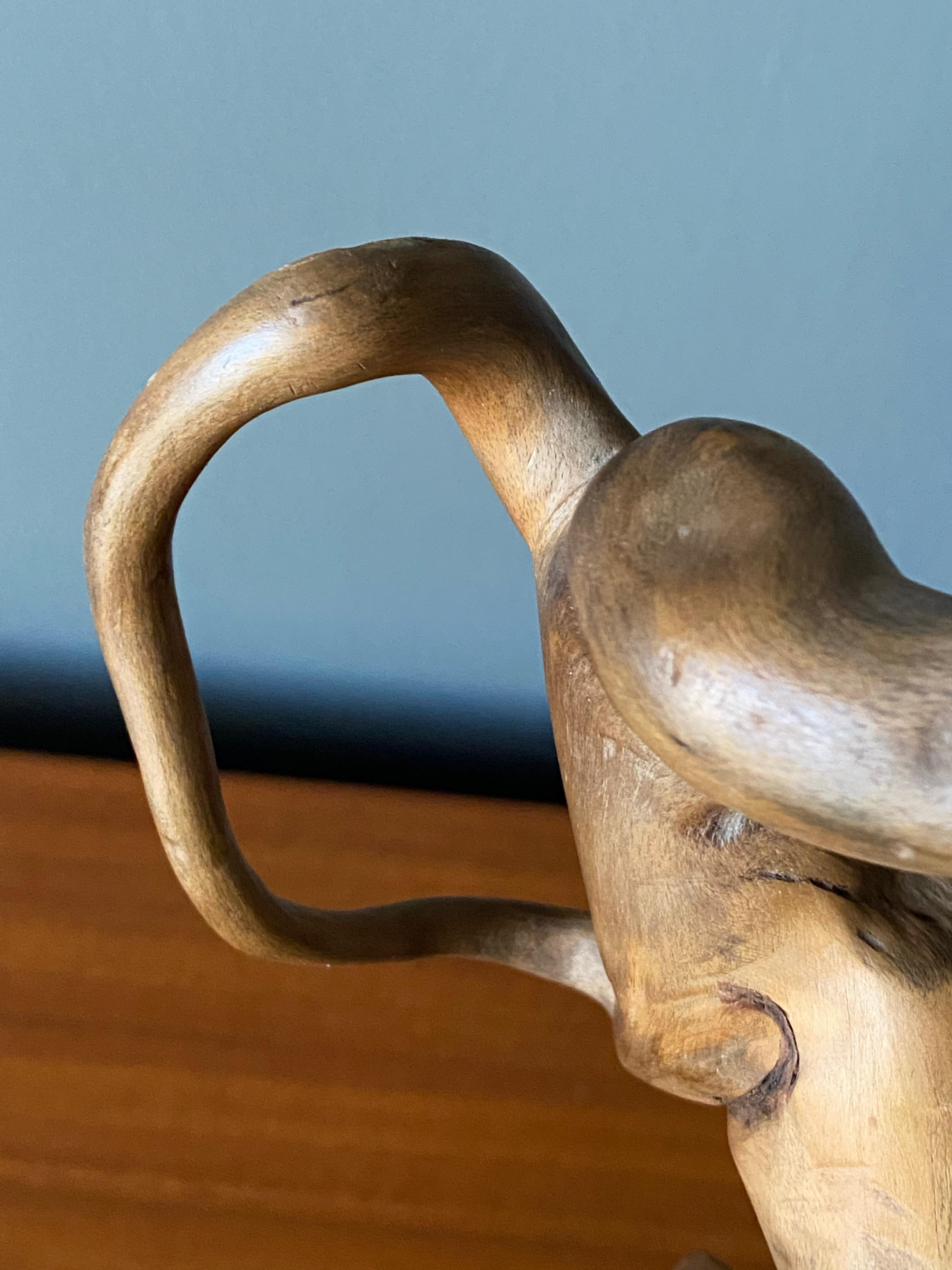 Late 20th Century Freeform Sculpture on Stand, circa 1975 For Sale