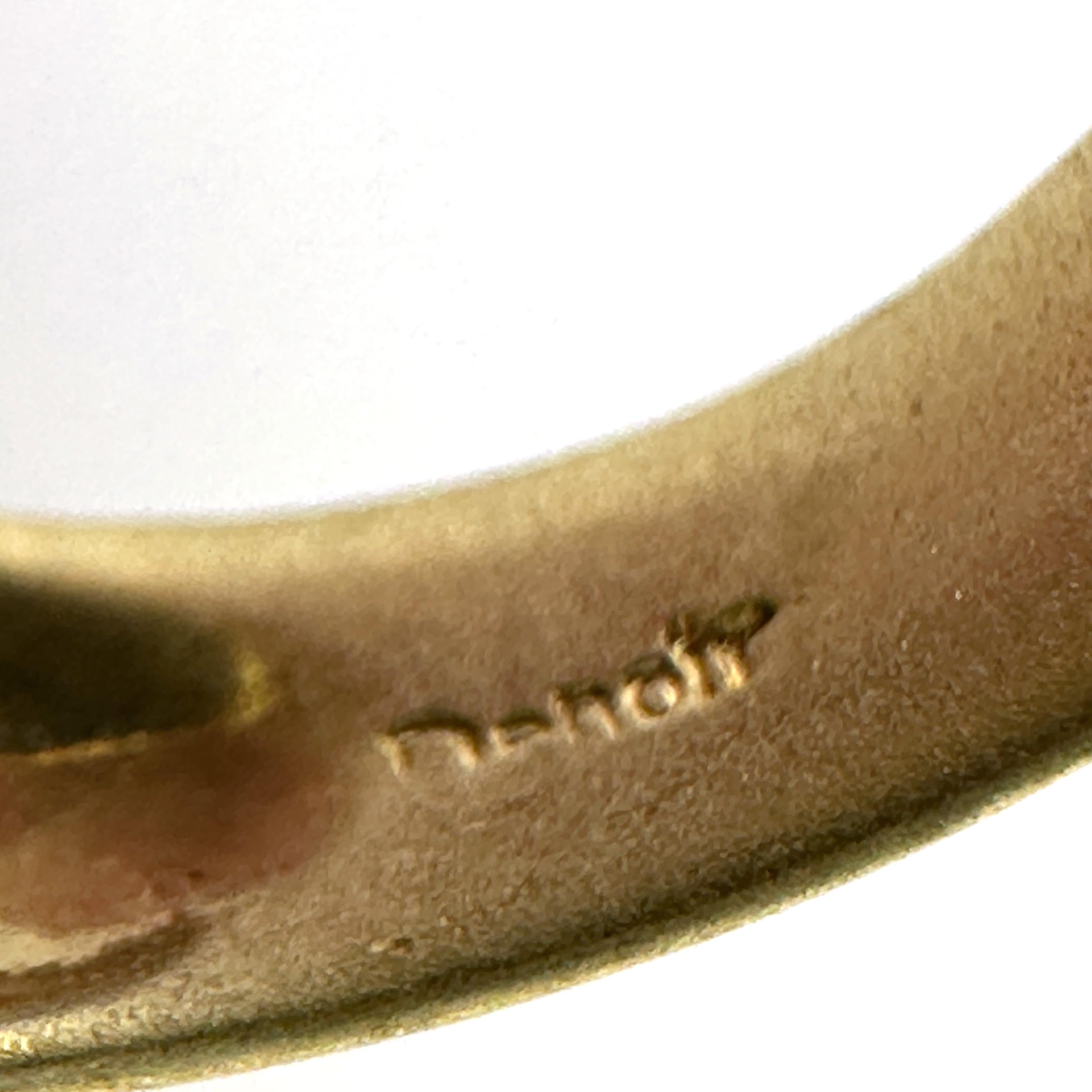 Freeform Smoky Quartz Cabochon in 18K Gold 