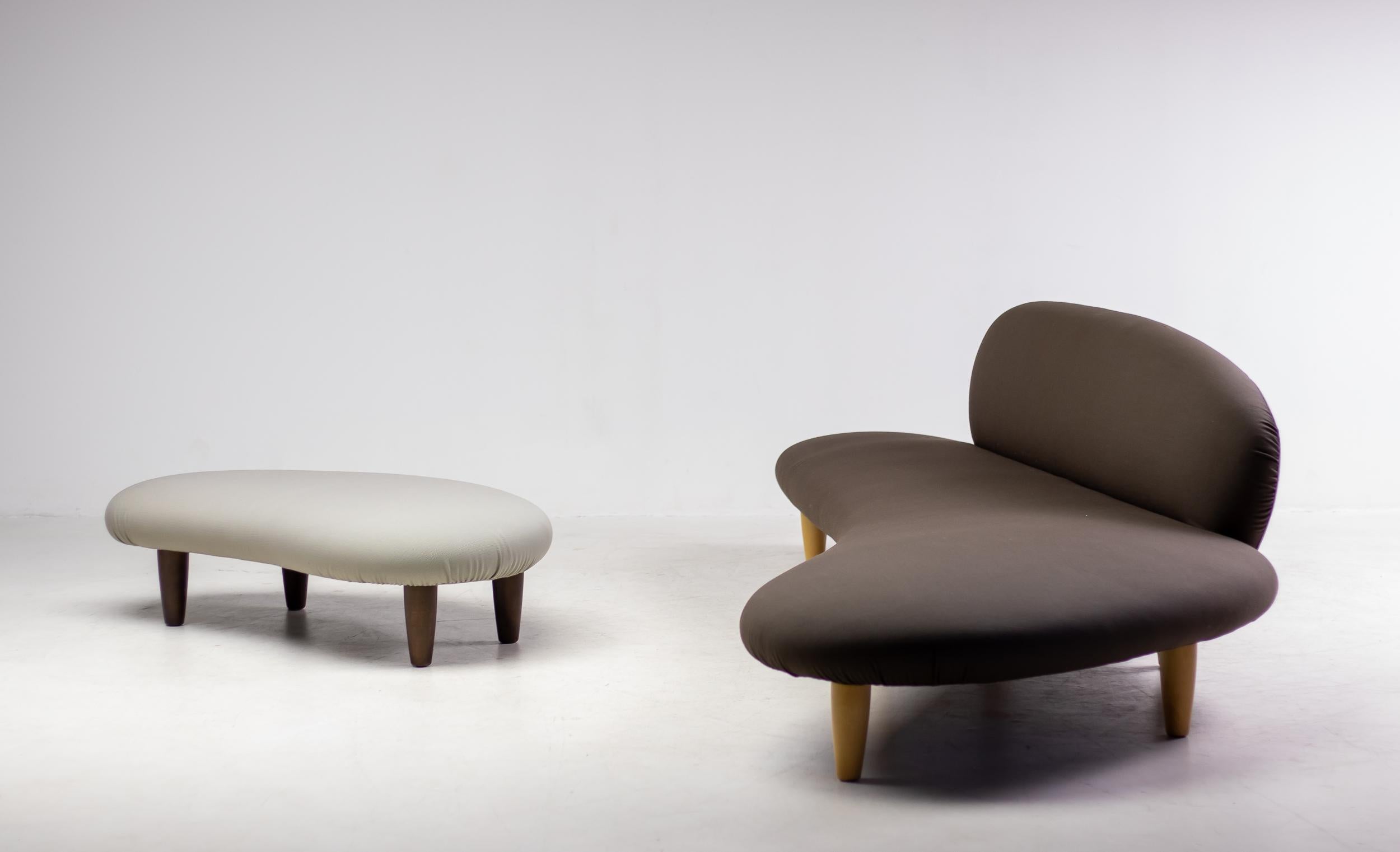 Freeform Sofa and Ottoman by Isamu Noguchi For Sale 5