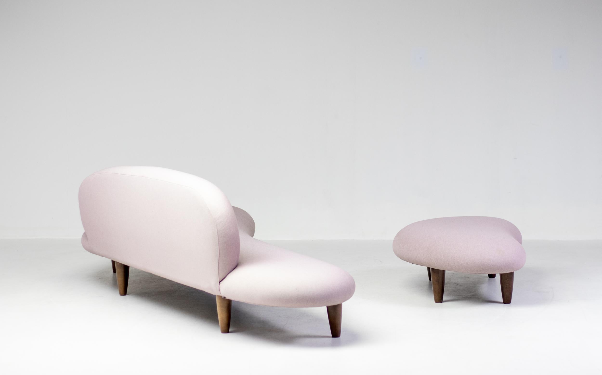 Mid-Century Modern Freeform Sofa and Ottoman by Isamu Noguchi