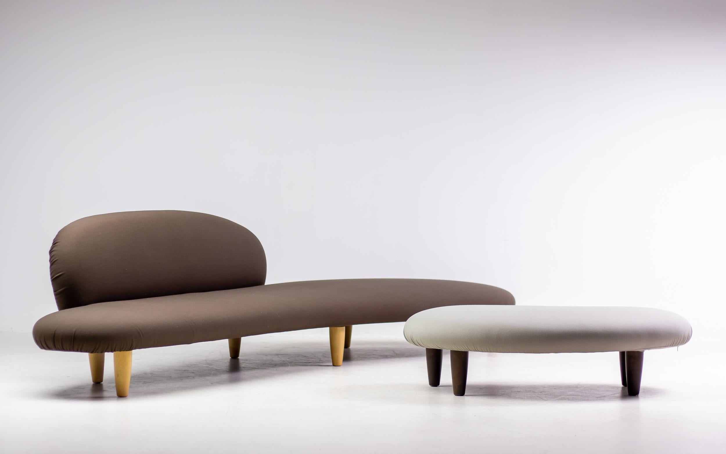 Mid-20th Century Freeform Sofa and Ottoman by Isamu Noguchi For Sale