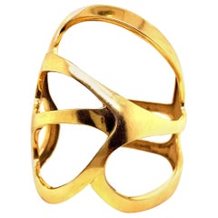 Brazalete de oro macizo de 18 quilates de forma libre