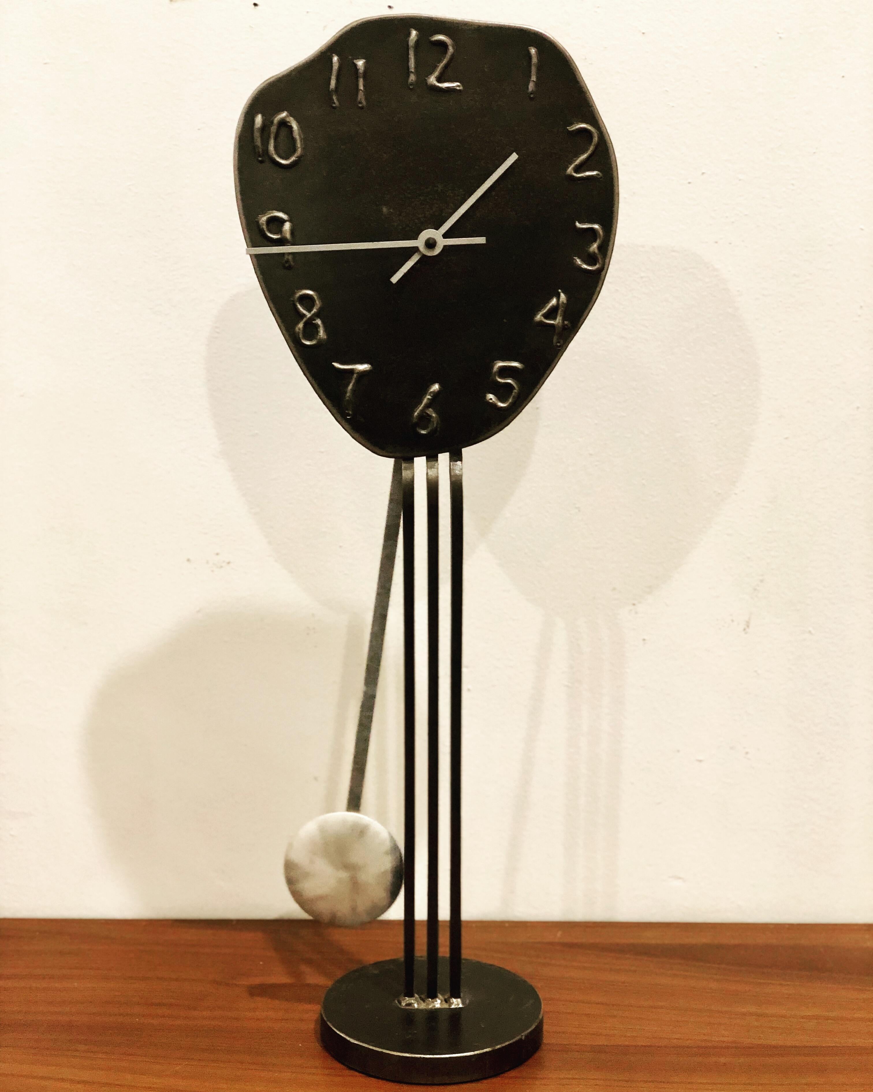 American Freeform Tall Table Clock by Artist Jon Surriugarte California Design