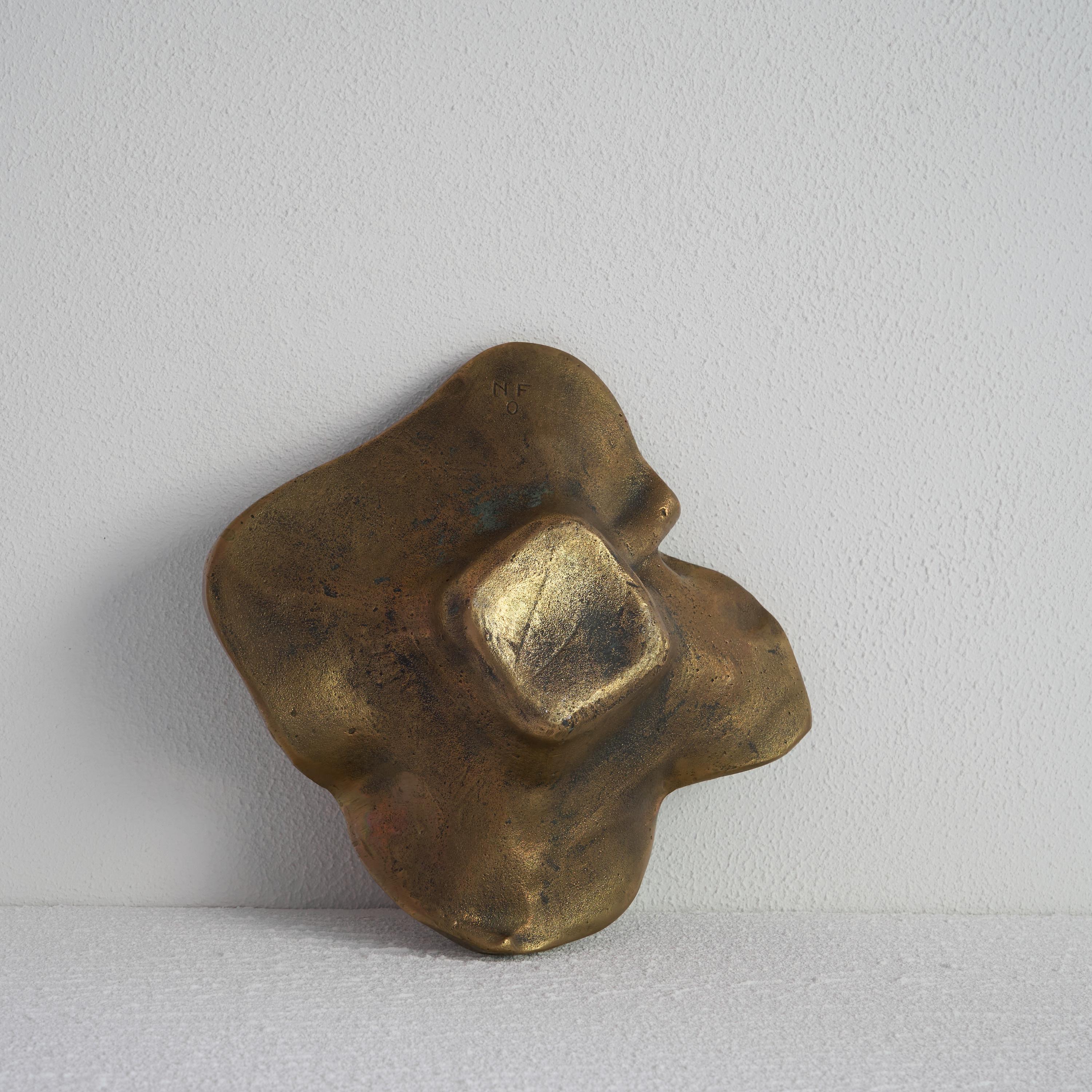 Mid Century Freeform Vide-Poche or Bowl in Sand Cast Bronze 1960s For Sale 5