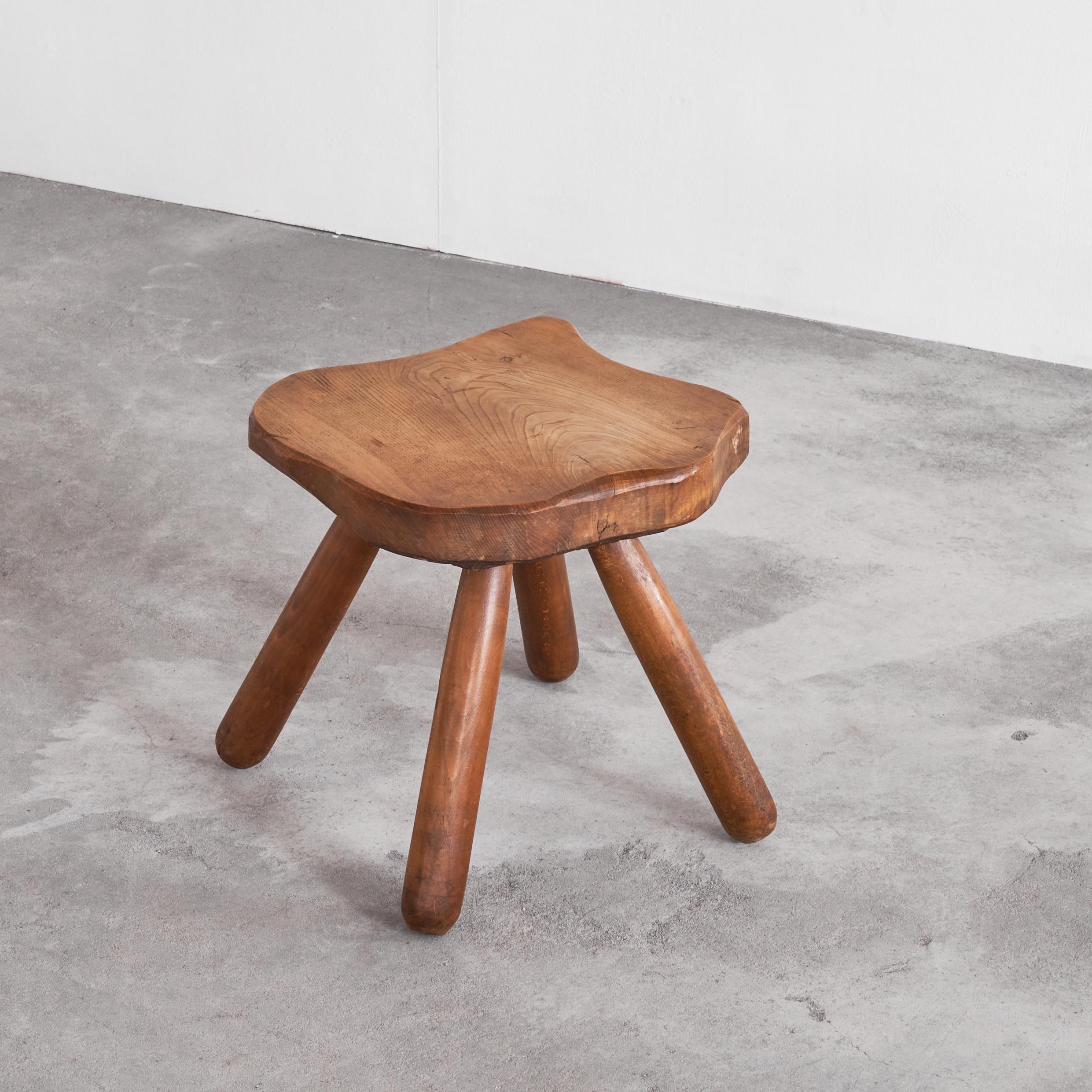 Freeform Side Table or Stool in Solid Wood, 1950s.

Very beautiful and stylish freeform side table in solid wood, made by a skilled craftsman somewhere in the middle of the 20th century. Great freeform shape and a distinct handmade quality.