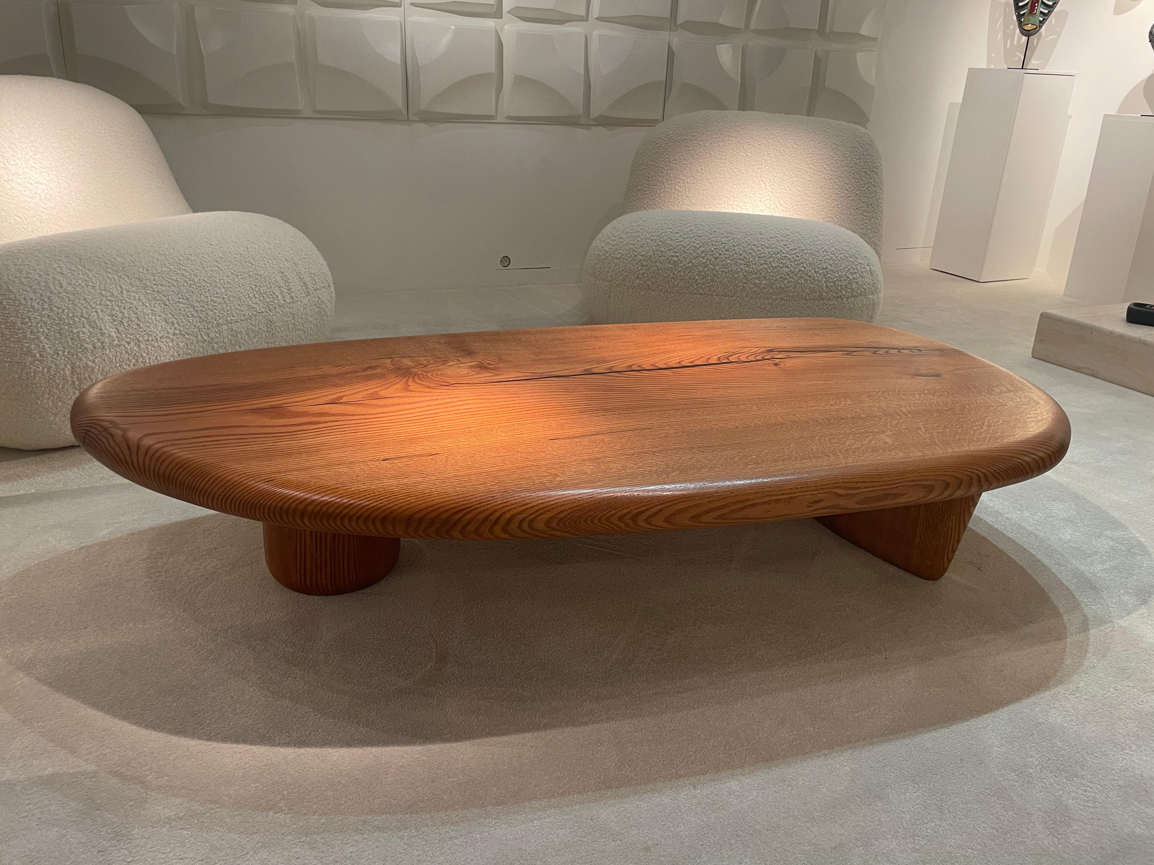 Mid-Century Modern Freeform Wooden Coffee Table