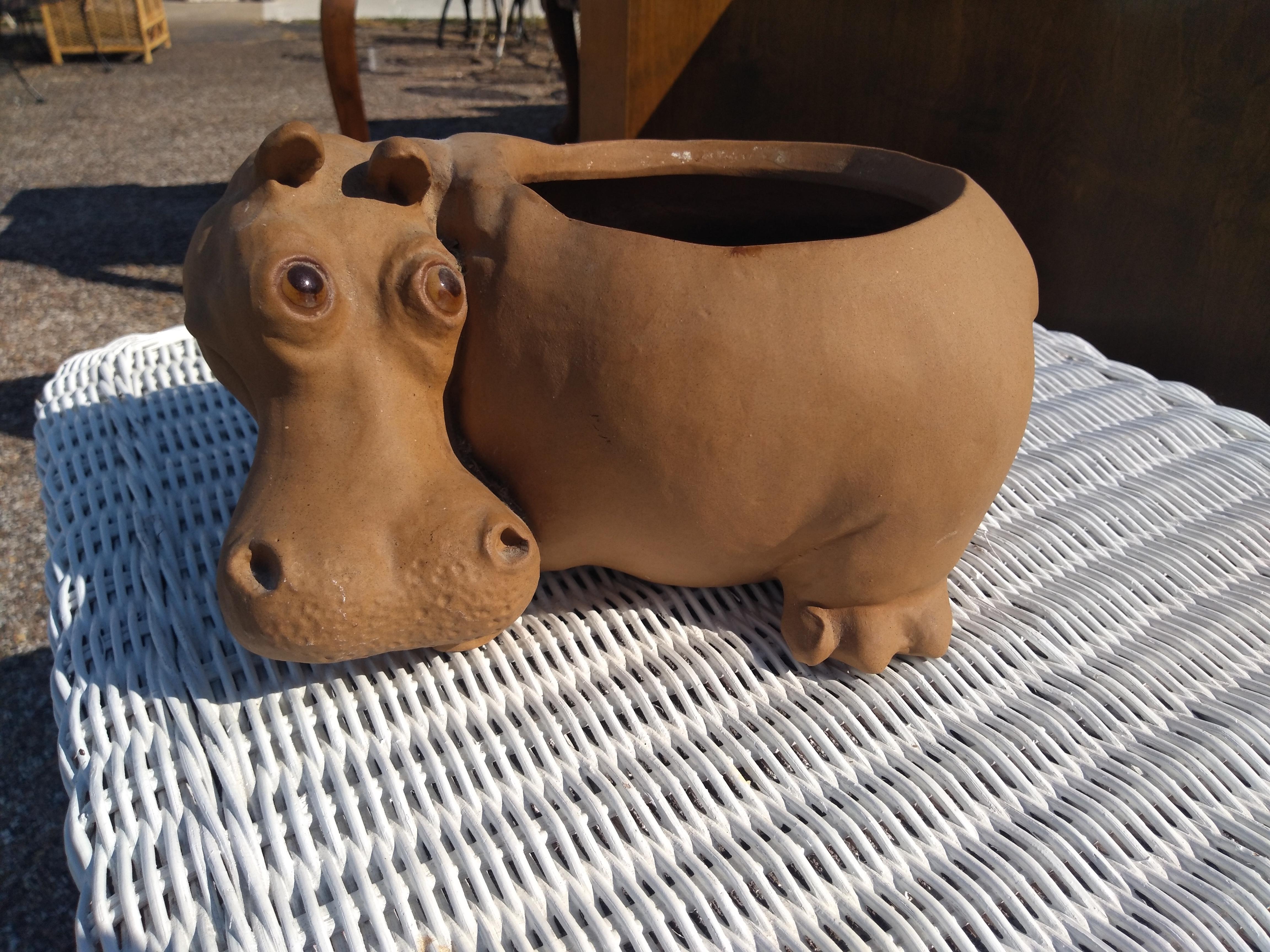 Freeman McFarlin Hippo Planter by Anthony In Good Condition For Sale In Pasadena, TX