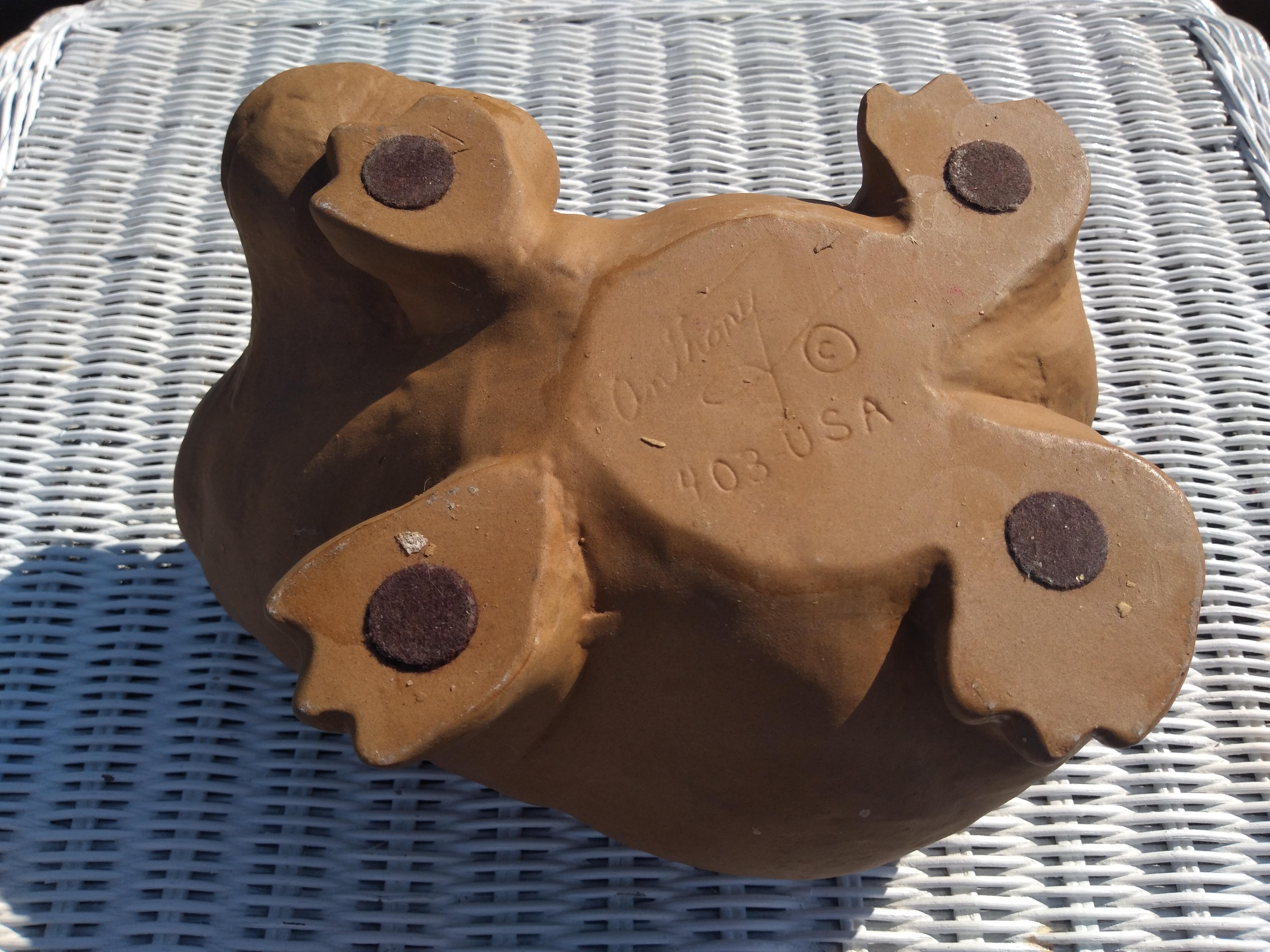 Clay Freeman McFarlin Hippo Planter by Anthony For Sale