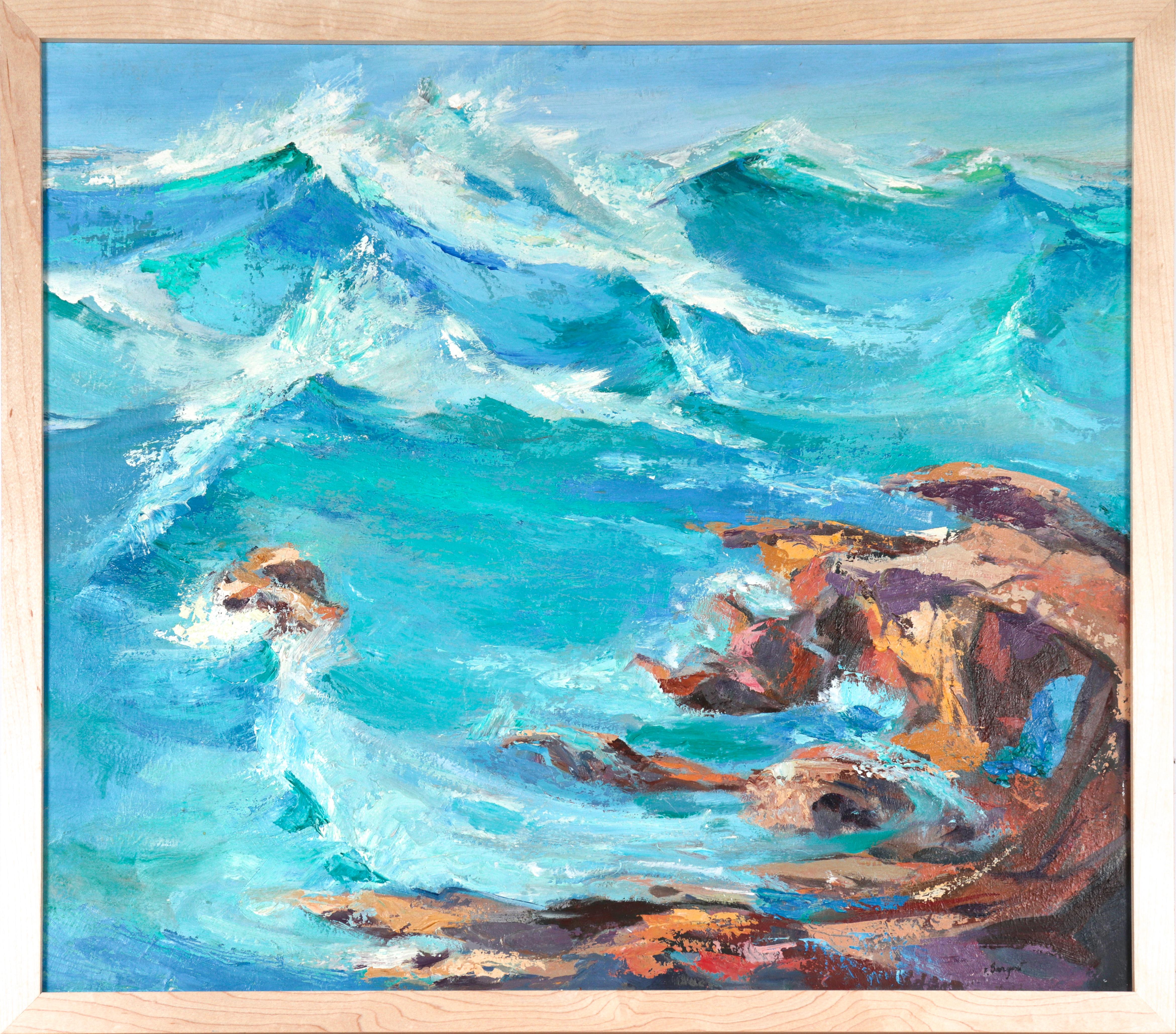 Freeman Sargent Landscape Painting - "Marine" 20th Century Oil