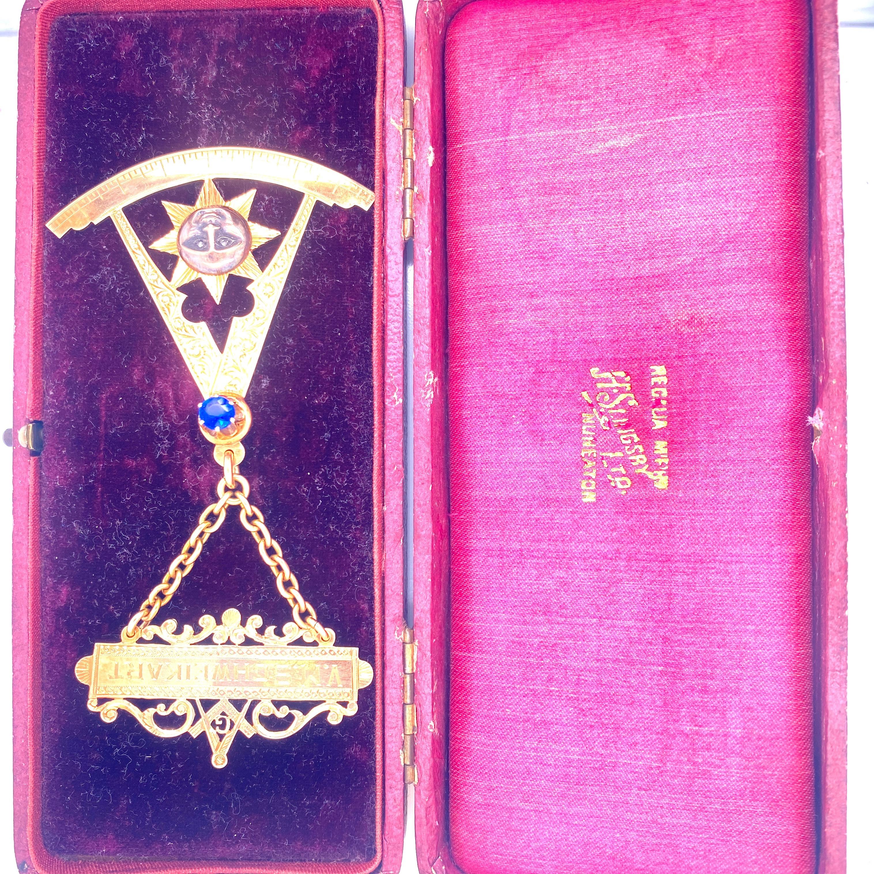 Freemasonry Antique Gold Badge/Pin, Aberdeen Lodge 1927 4