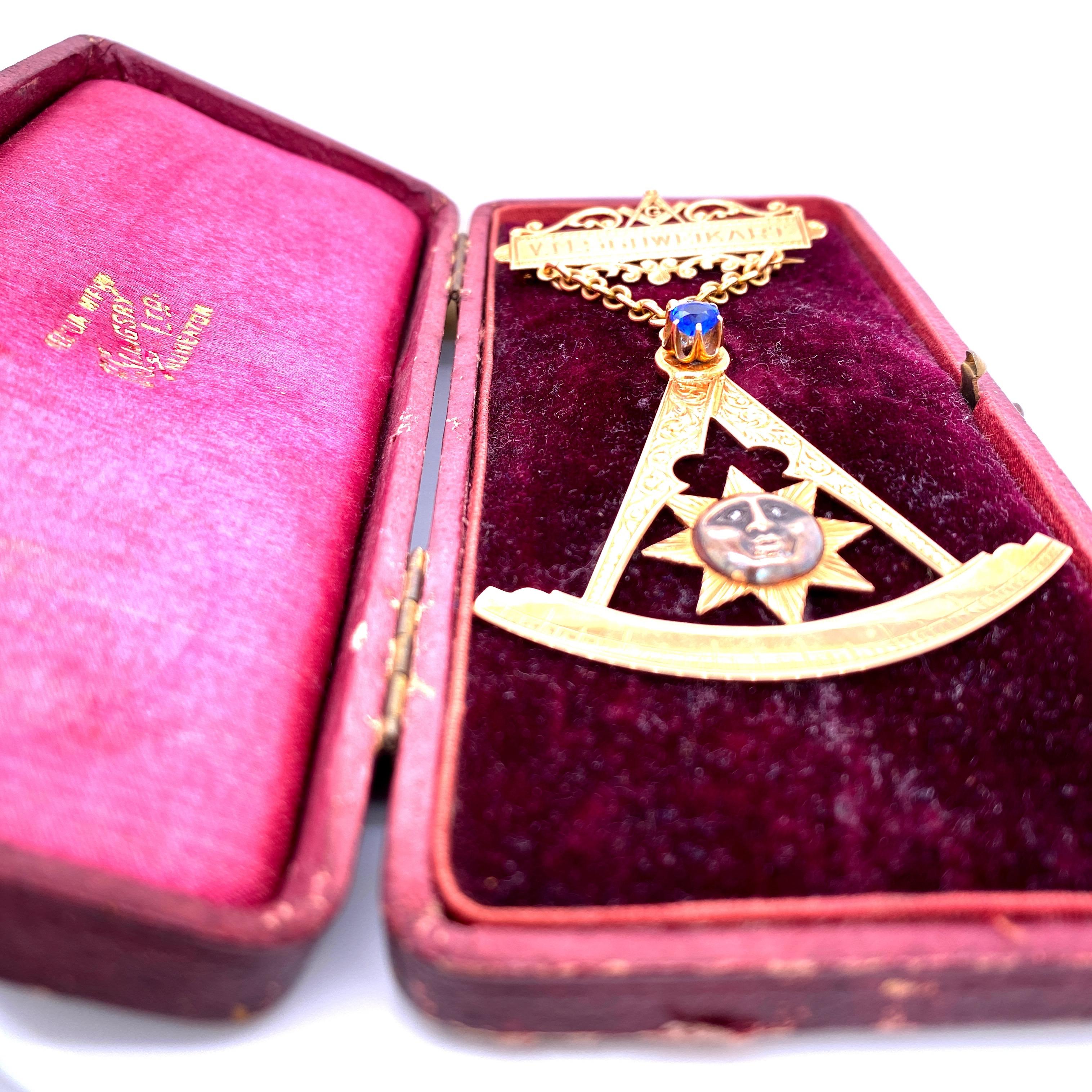 Freemasonry Antique Gold Badge/Pin, Aberdeen Lodge 1927 5