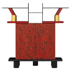 Freemont Gilded Wood Console, by Ettore Sottsass for Memphis Milano Collection