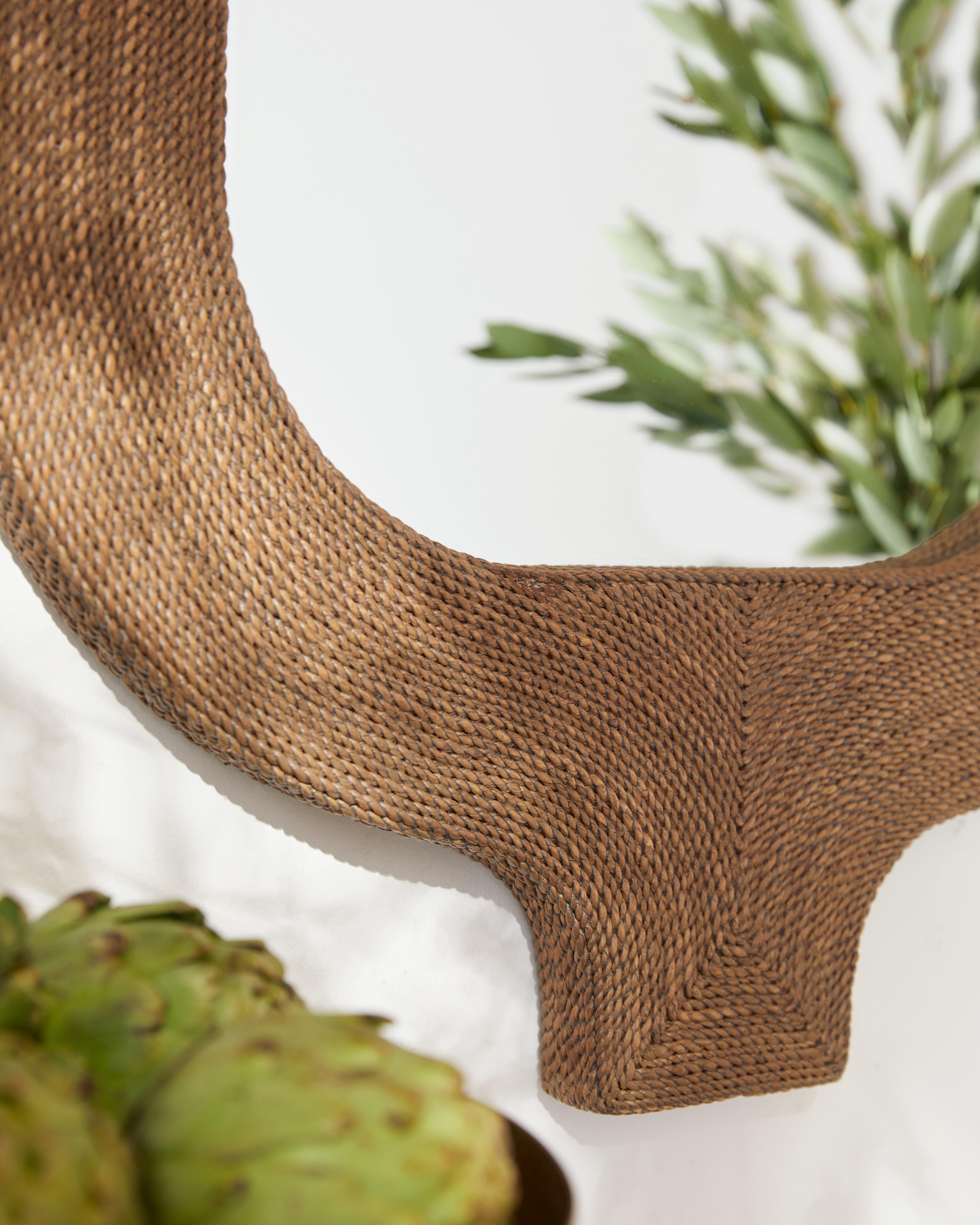 Freeport Mirror WMS05 - tobacco-stained abaca rope For Sale 6