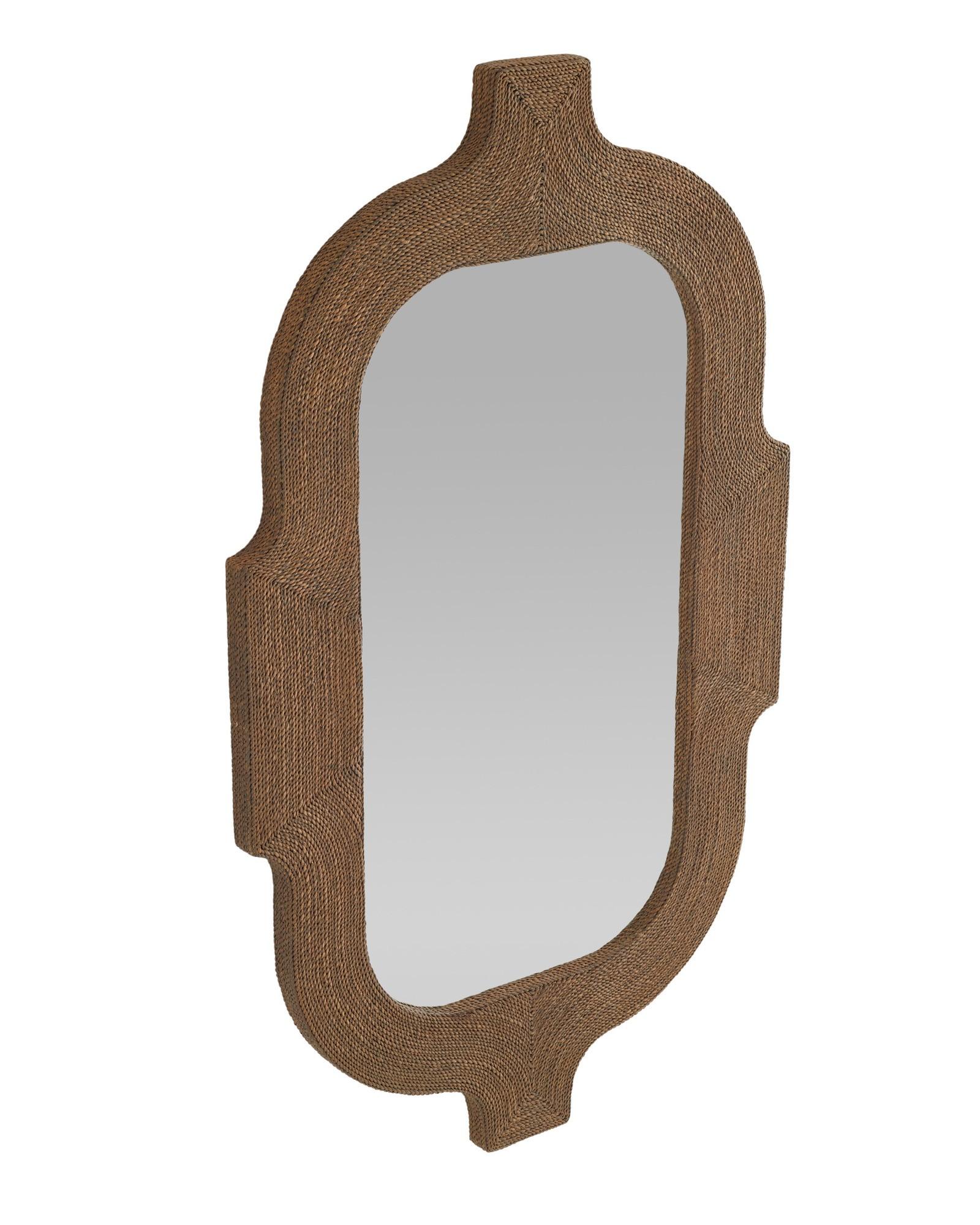 Philippine Freeport Mirror WMS05 - tobacco-stained abaca rope For Sale
