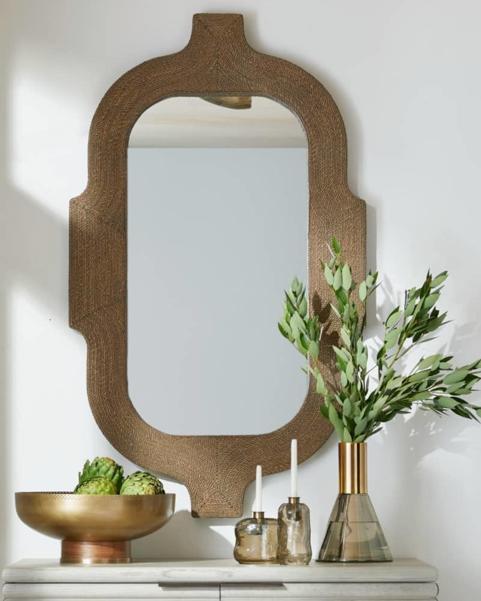 Freeport Mirror WMS05 - tobacco-stained abaca rope For Sale 3