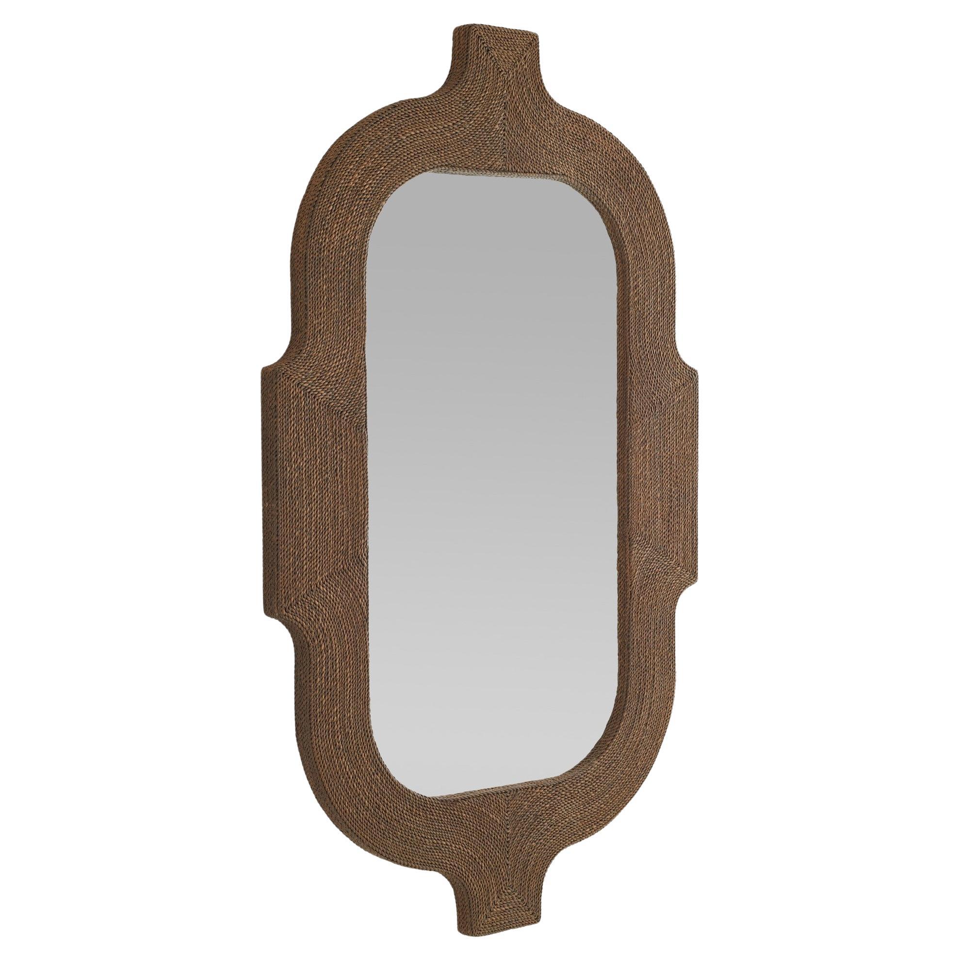 Freeport Mirror WMS05 - tobacco-stained abaca rope For Sale