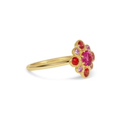 Freesia - Pink Tourmaline, Orange Sapphire & Pink Sapphire