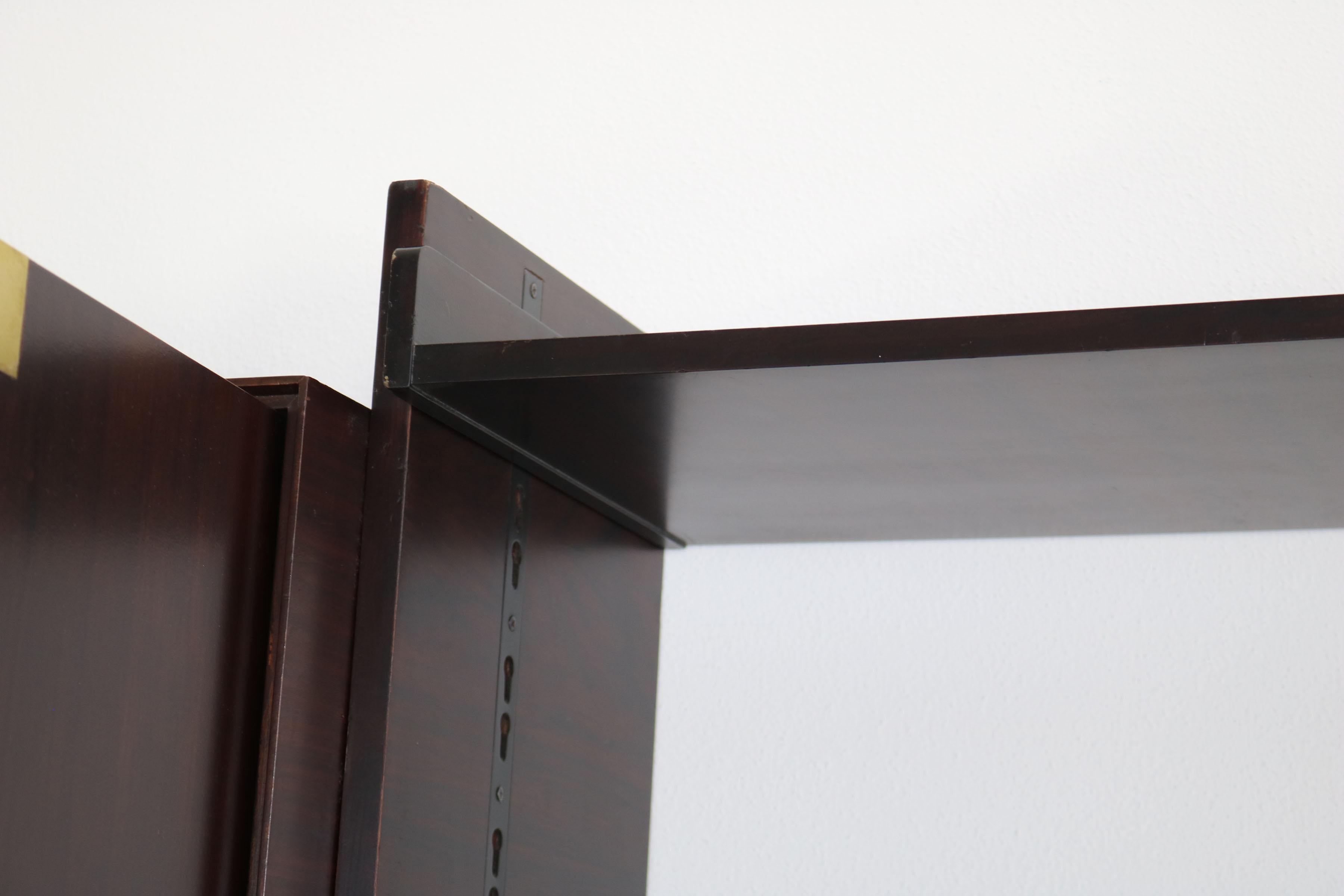 Freestanding 60s bookcase designed by Edmondo Palutari for Vittorio Dassi  For Sale 4