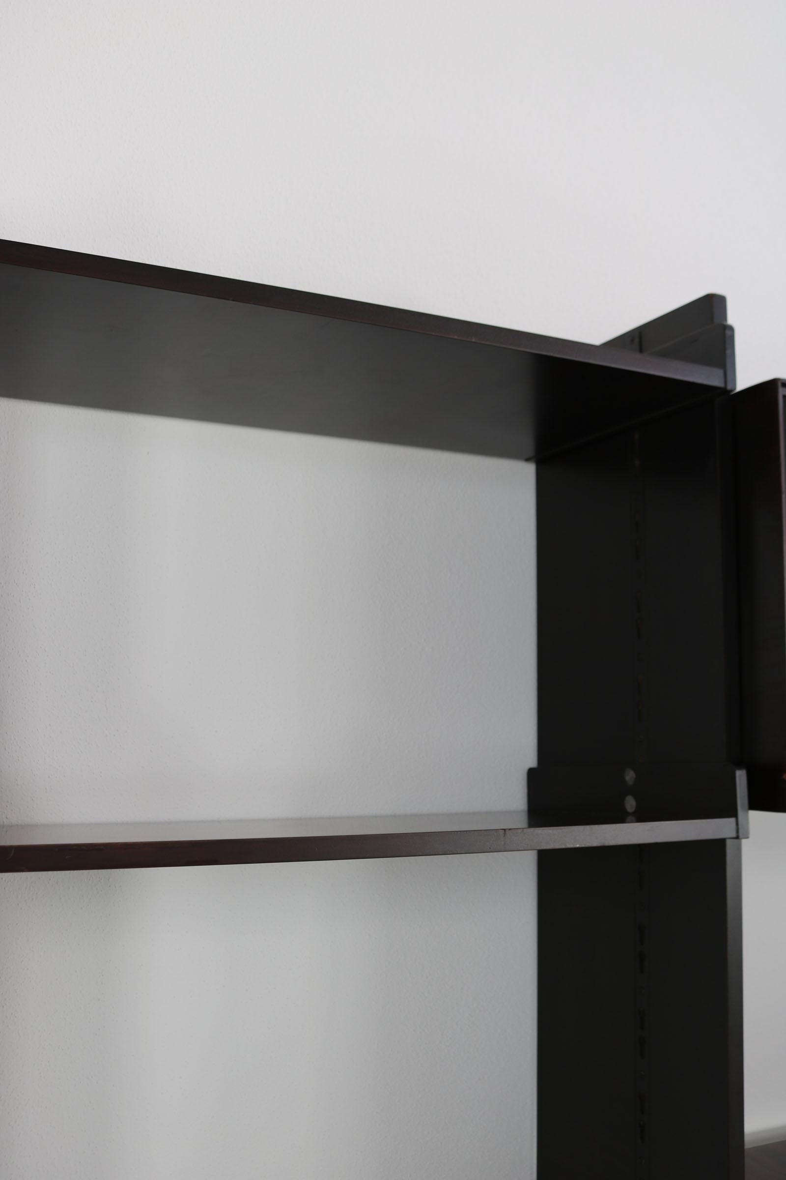 Freestanding 60s bookcase designed by Edmondo Palutari for Vittorio Dassi  For Sale 13