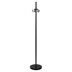 Freestanding Blackened Brass Coat Rack, Marble Base, Coat Tree, Stand