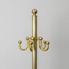 Freestanding Brass Coat Rack 5-hook, Marble Base, Coat Tree, Stand, Customizable