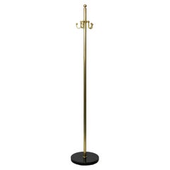 Freestanding Brass Coat Rack 5-hook, Marble Base, Coat Tree, Stand, Customizable