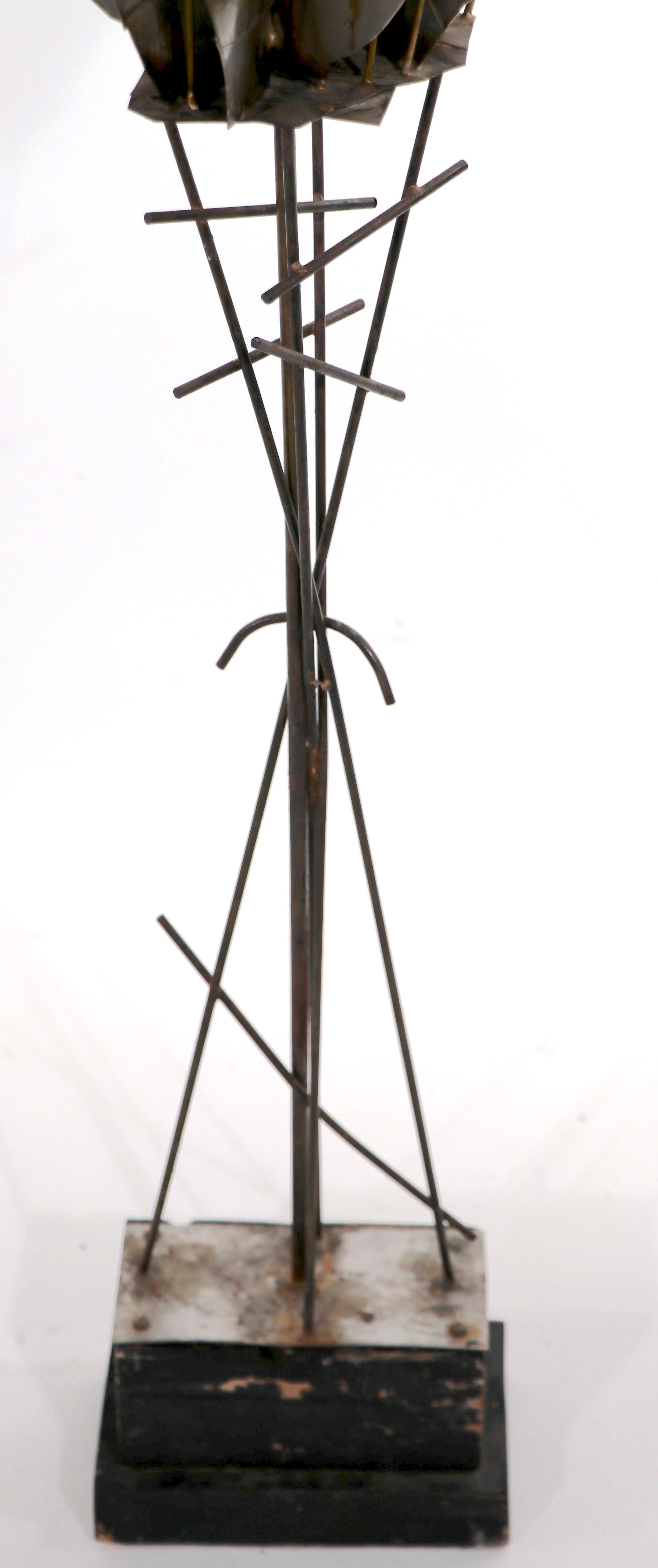 20th Century Freestanding Brutalist Metal Sculpture after Jere For Sale