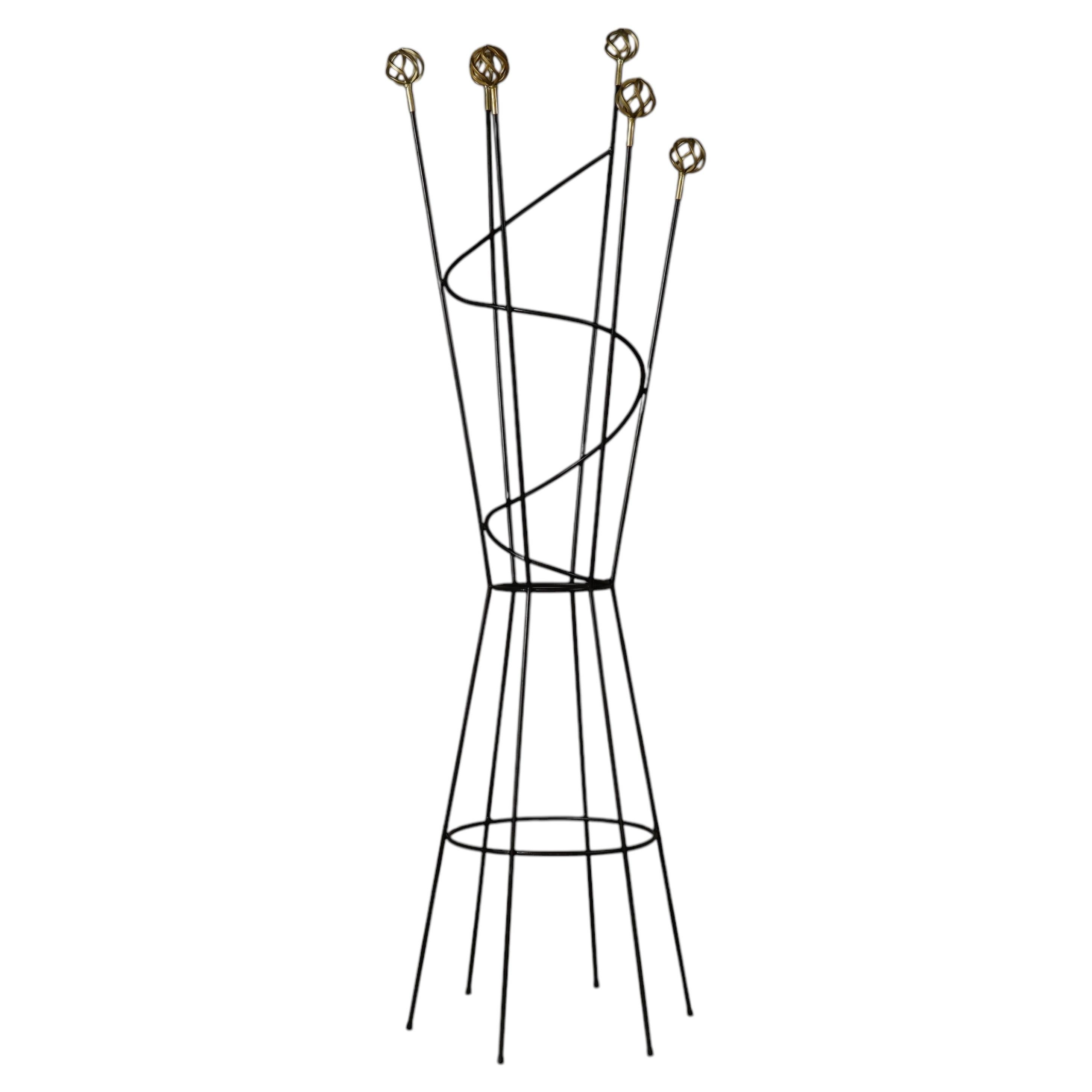 Freestanding Coat and Hat Stand in the Style of Roger Féraud