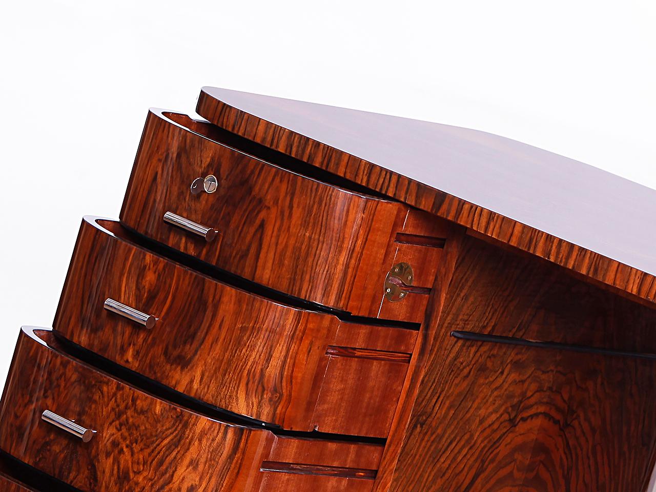 Tchèque Bureau tchèque Art Déco chromé autoportant H - 178 par Jindrich Halabala en vente